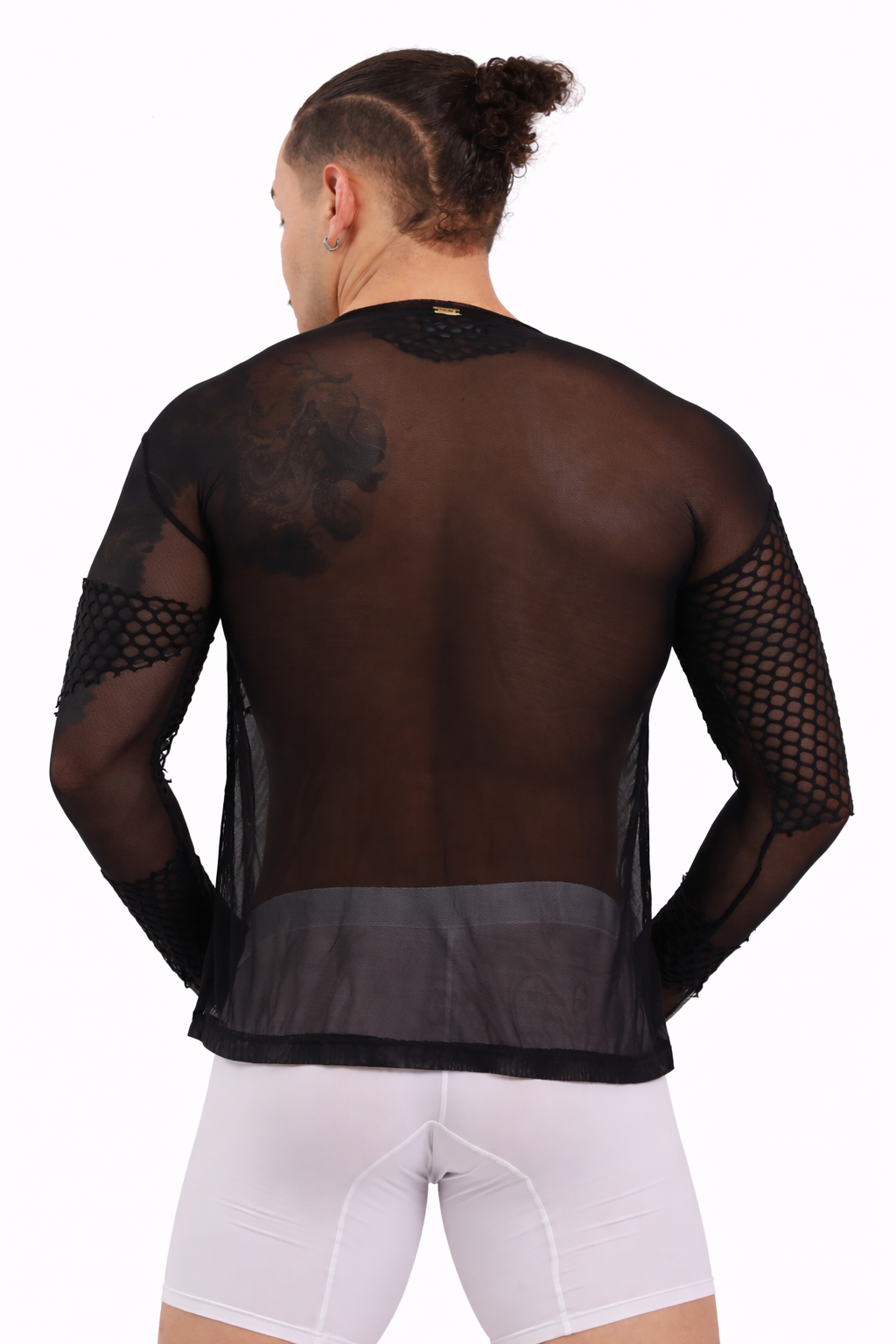 Noir Mesh Long Sleeve Shirt