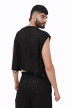 Jet Mesh Crop Tank Set