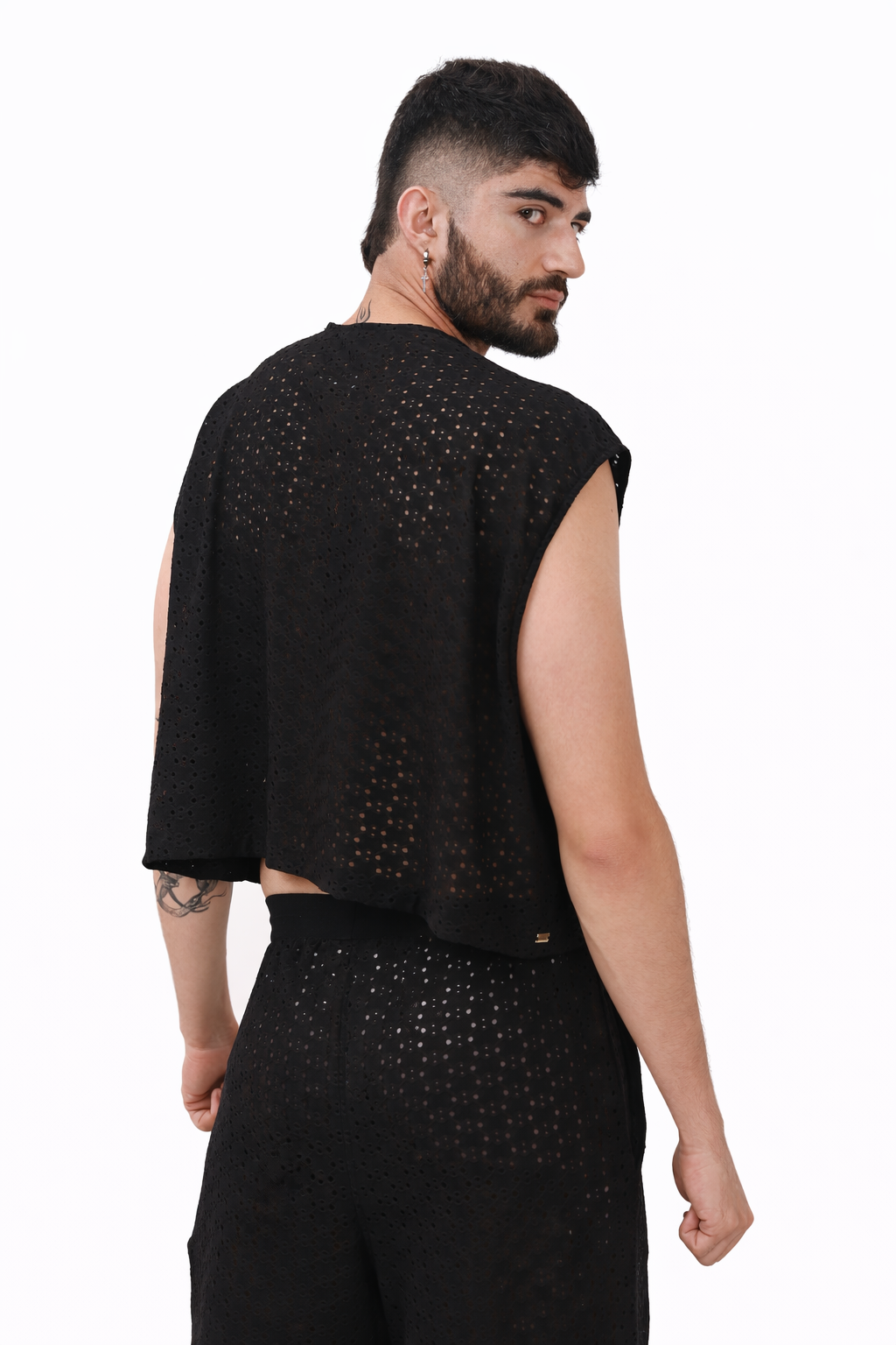 Jet Mesh Crop Tank Set