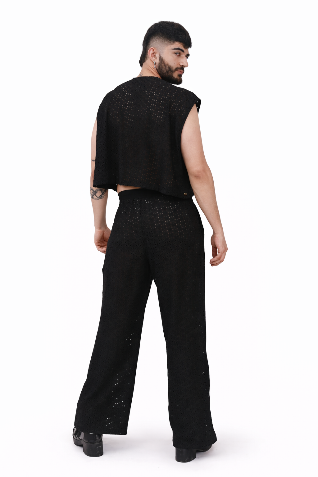 Jet Mesh Crop Tank Set