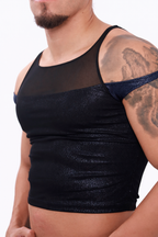Sapphire Layered Crop Tank