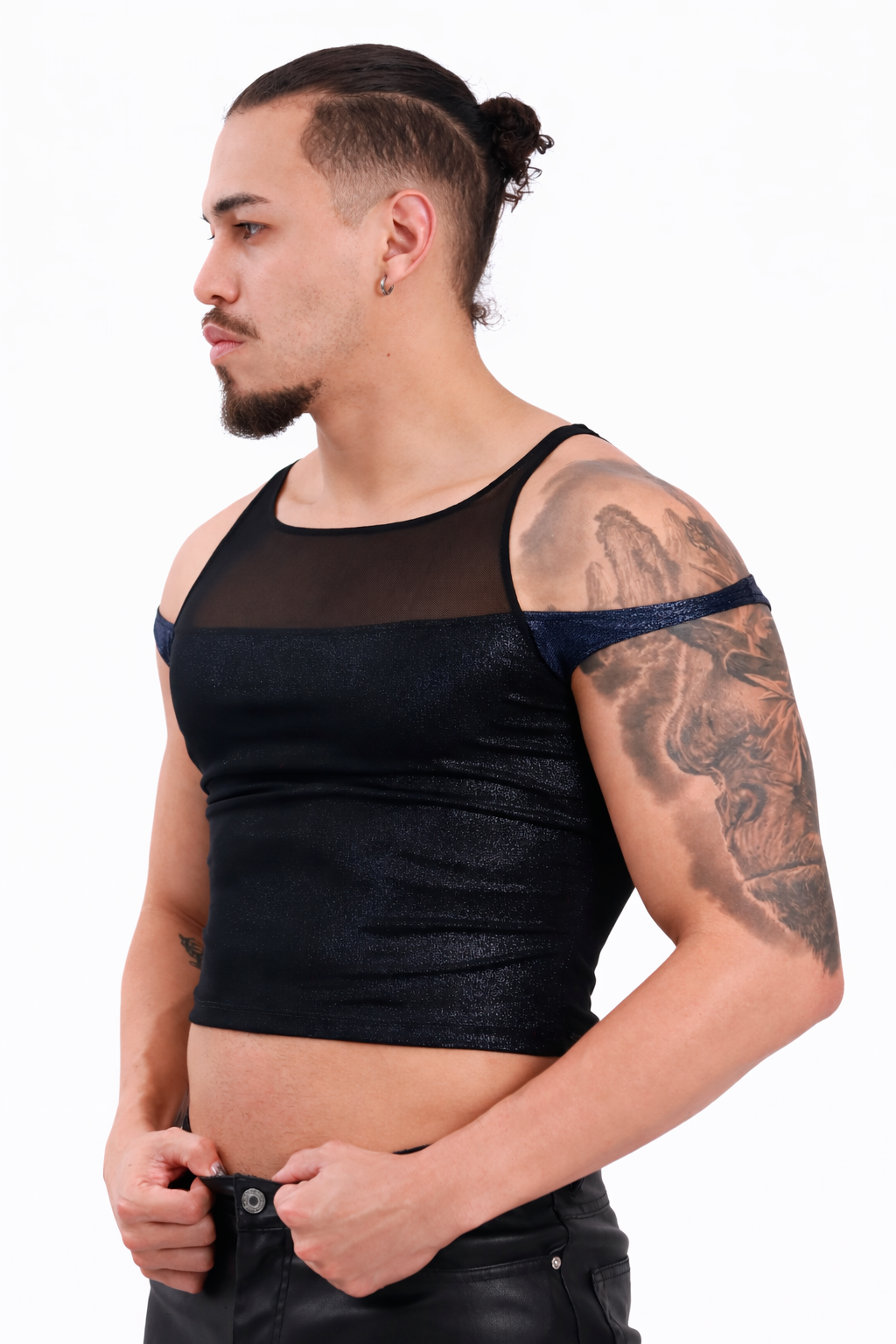 Sapphire Layered Crop Tank