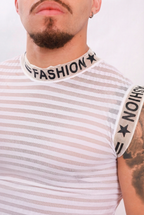 White Mesh Tank