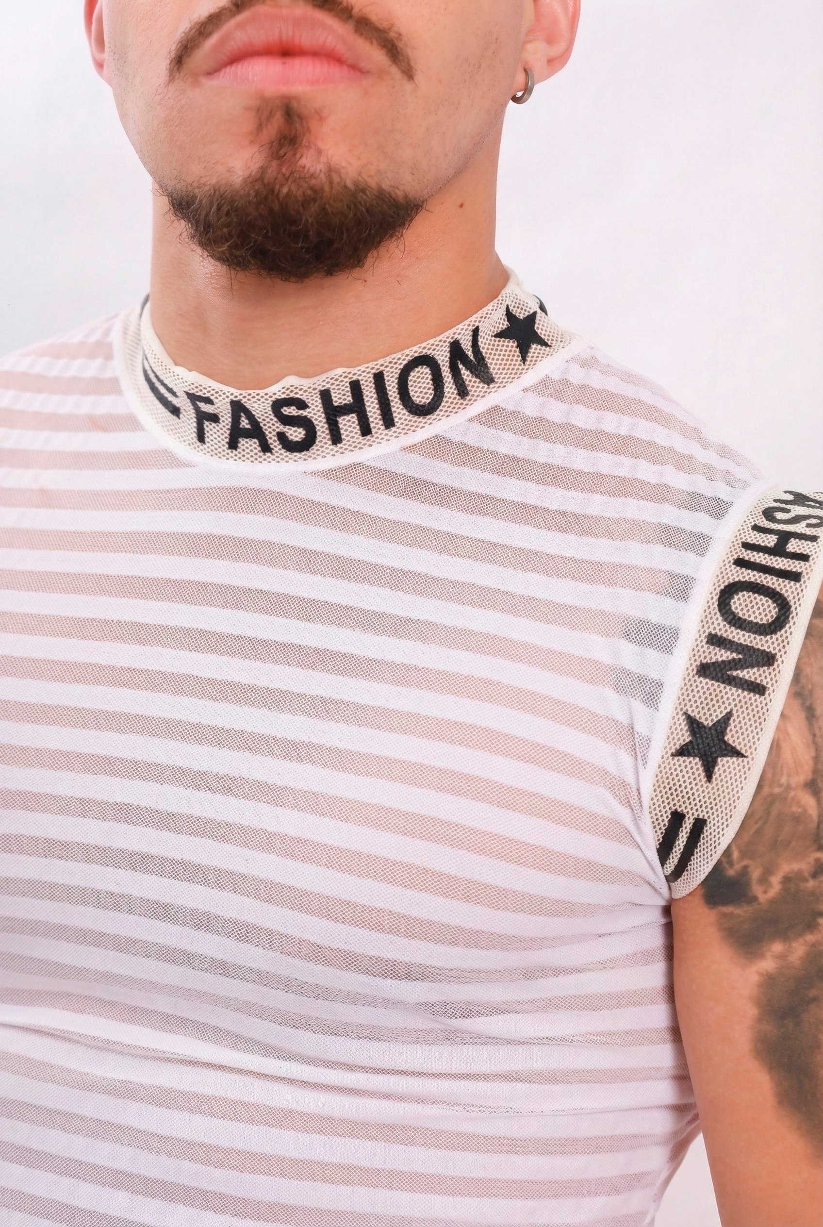 White Mesh Tank