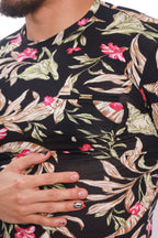 Black Floral Classic T-Shirt