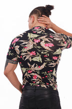Black Floral Classic T-Shirt