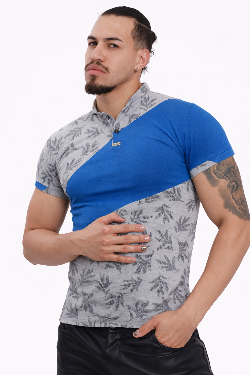 Cobalt Slash Casual Polo