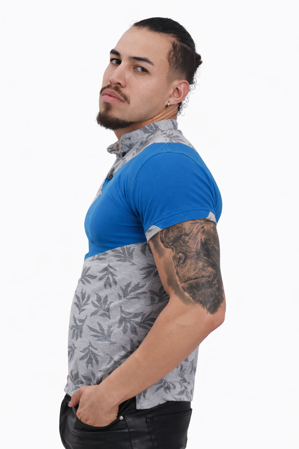 Cobalt Slash Casual Polo