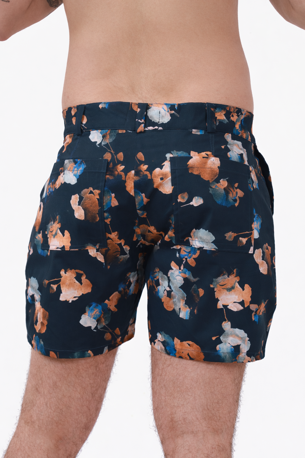Midnight Bloom Straight Cut Shorts