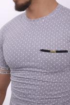 Grey Dotted Classic T-Shirt