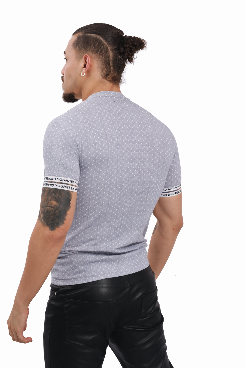 Grey Dotted Classic T-Shirt