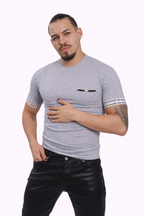 Grey Dotted Classic T-Shirt