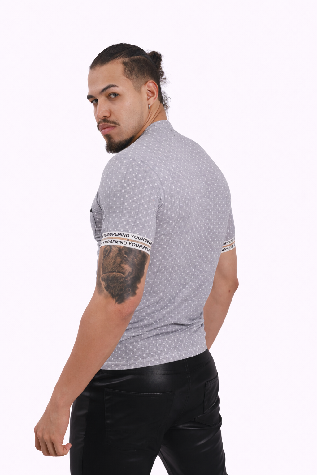 Grey Dotted Classic T-Shirt