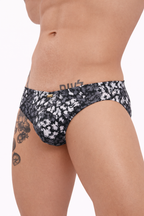 Monochrome Mottle Swim Brief