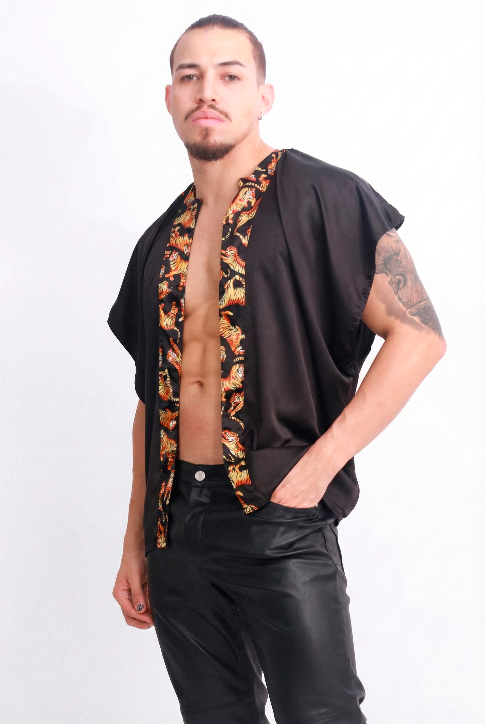 Tiger Trim Drape Shirt