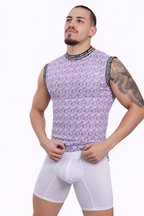 Lavender Bloom Mesh Tank