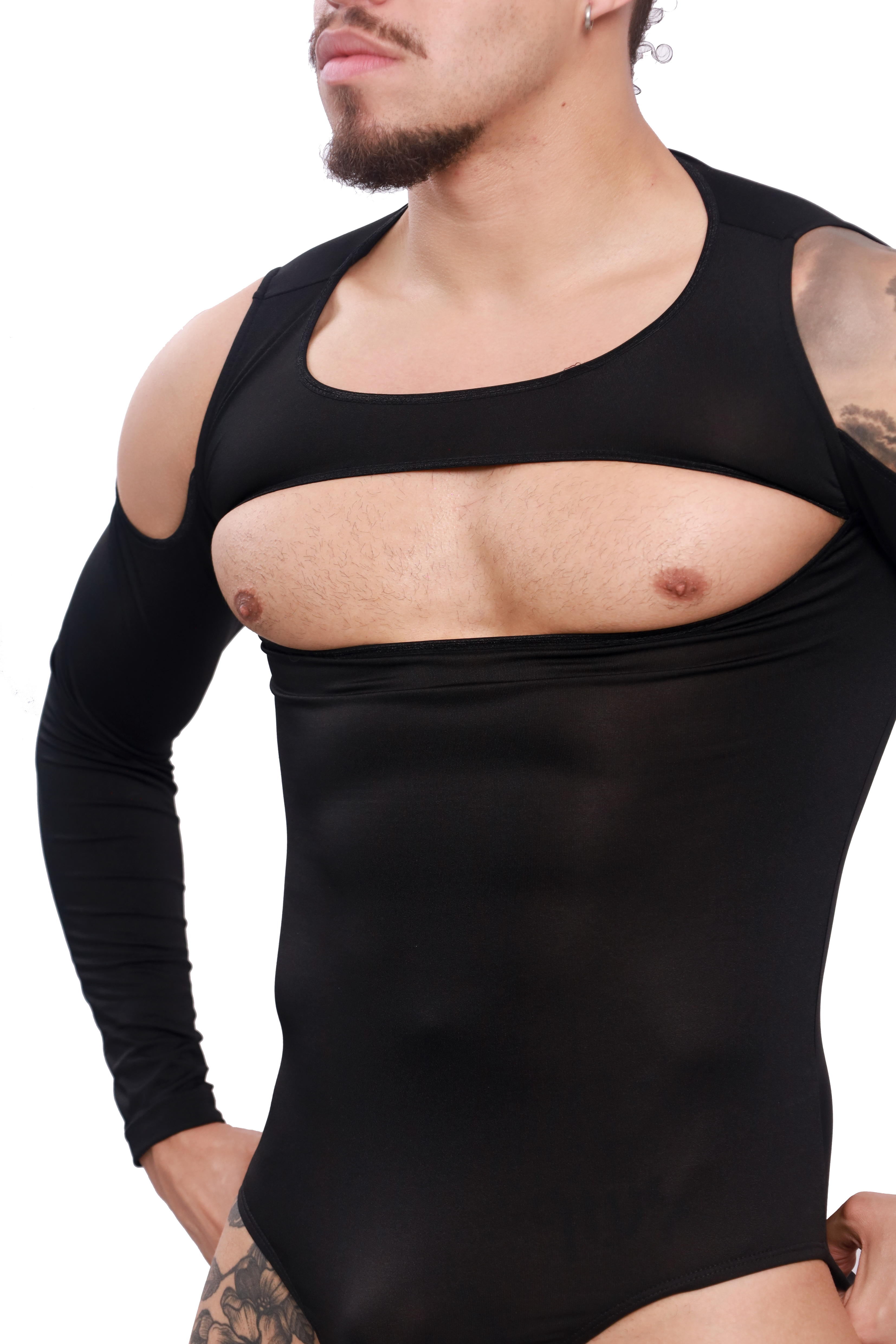 Noir Cutout Long Sleeve Body