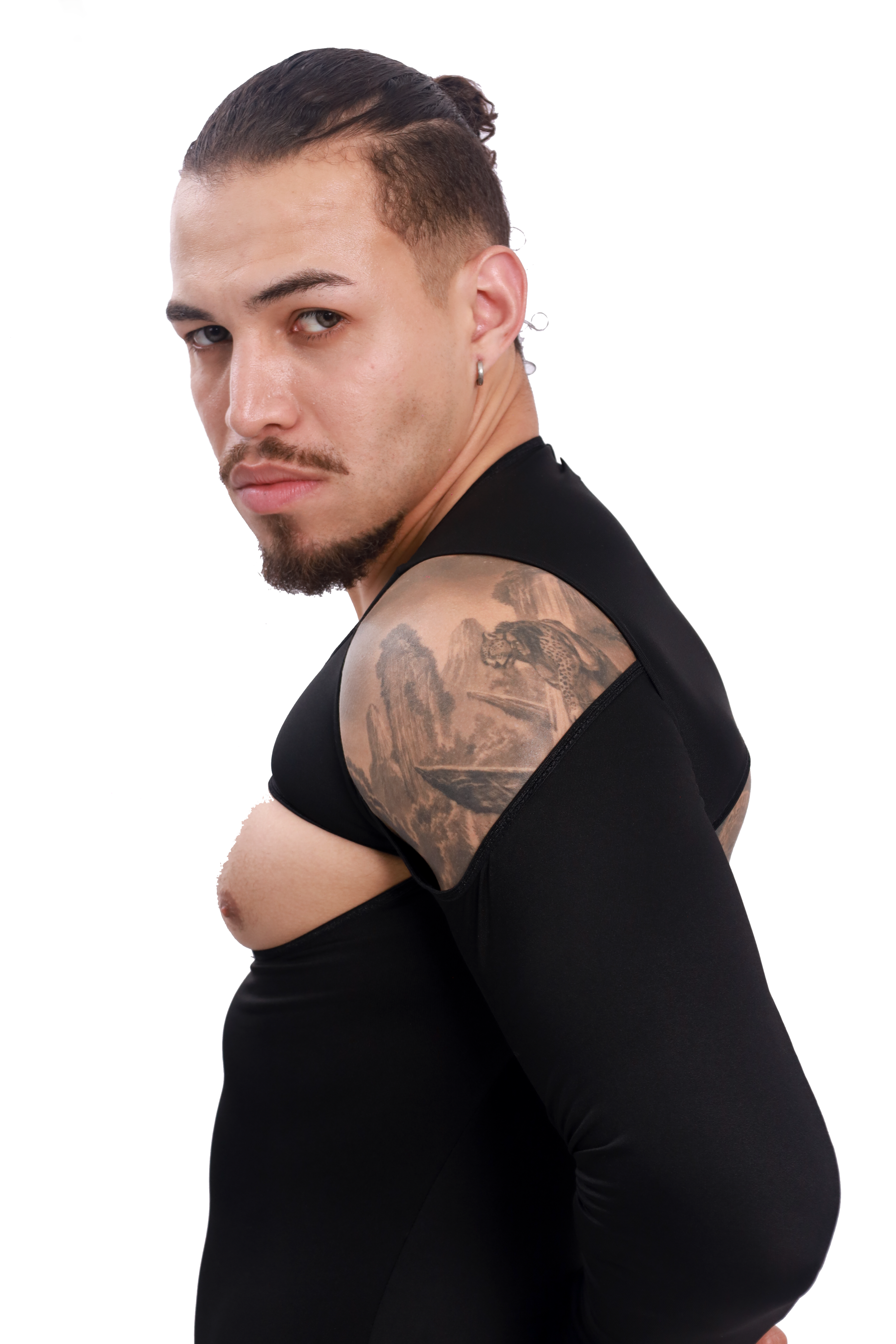 Noir Cutout Long Sleeve Body