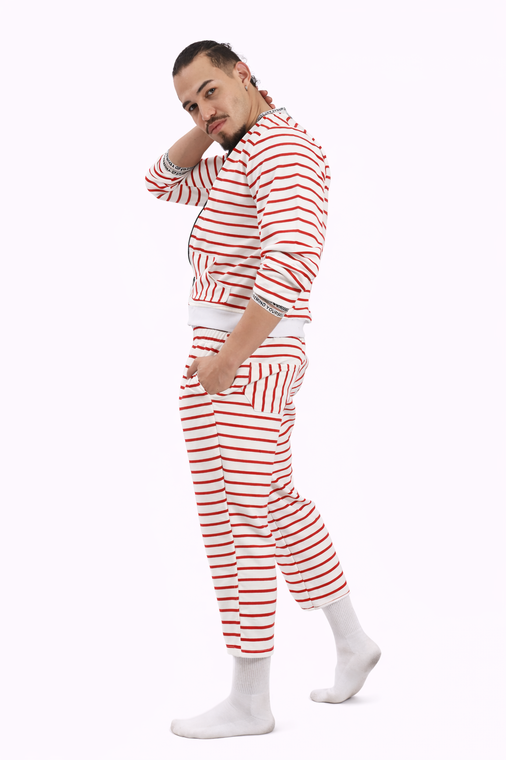 Cherry Stripe Lounge Jogger Set