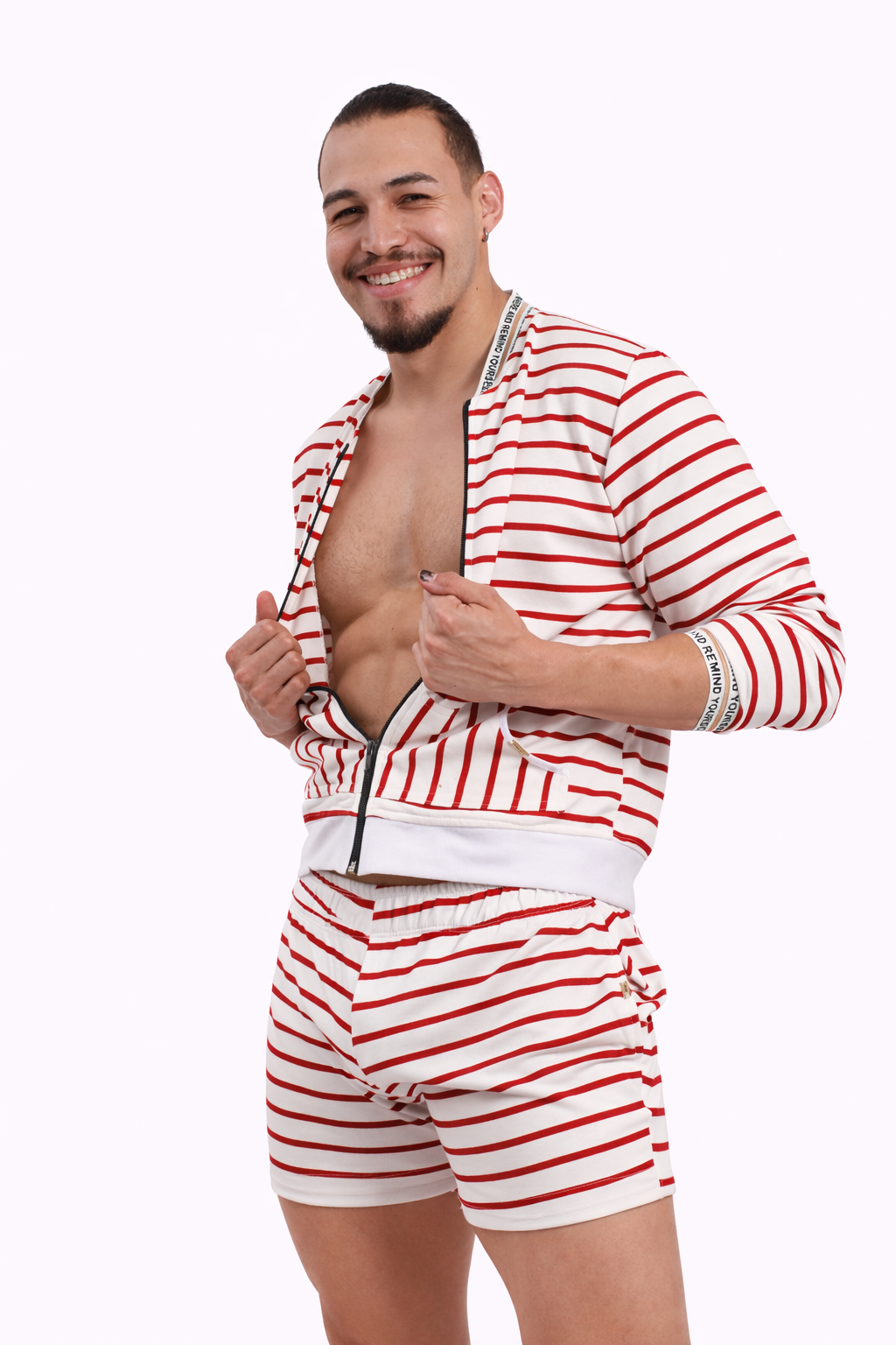 Cherry Stripe Lounge Jogger Set
