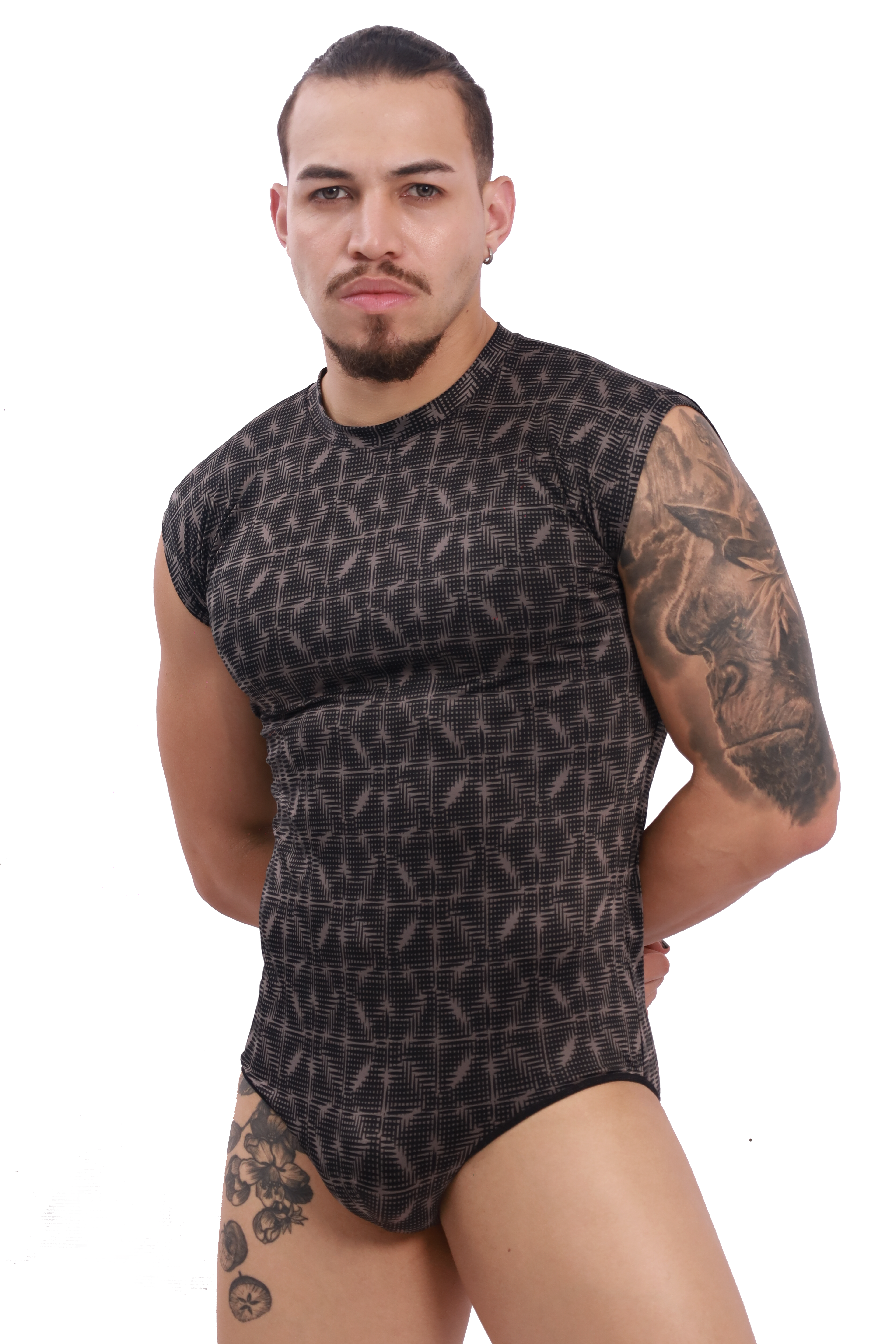 Grey Crosshatch Tank Body