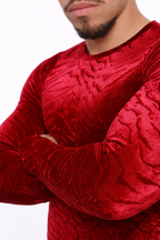 Ruby Velvet Long Sleeve Body