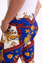 Sapphire Paisley Straight Cut Pants