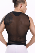 Olive Mesh Back Tank