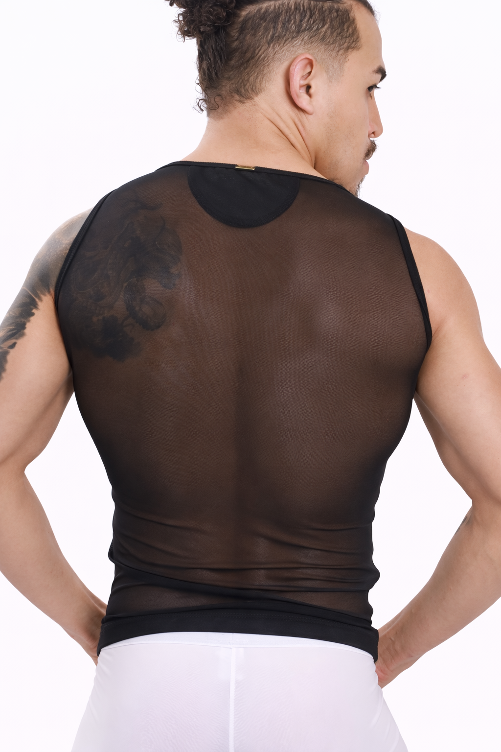 Olive Mesh Back Tank