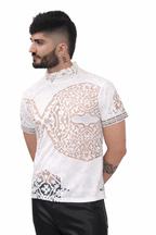 Ivory Lace Mockneck T-Shirt