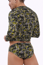 Electric Splatter Swim Brief