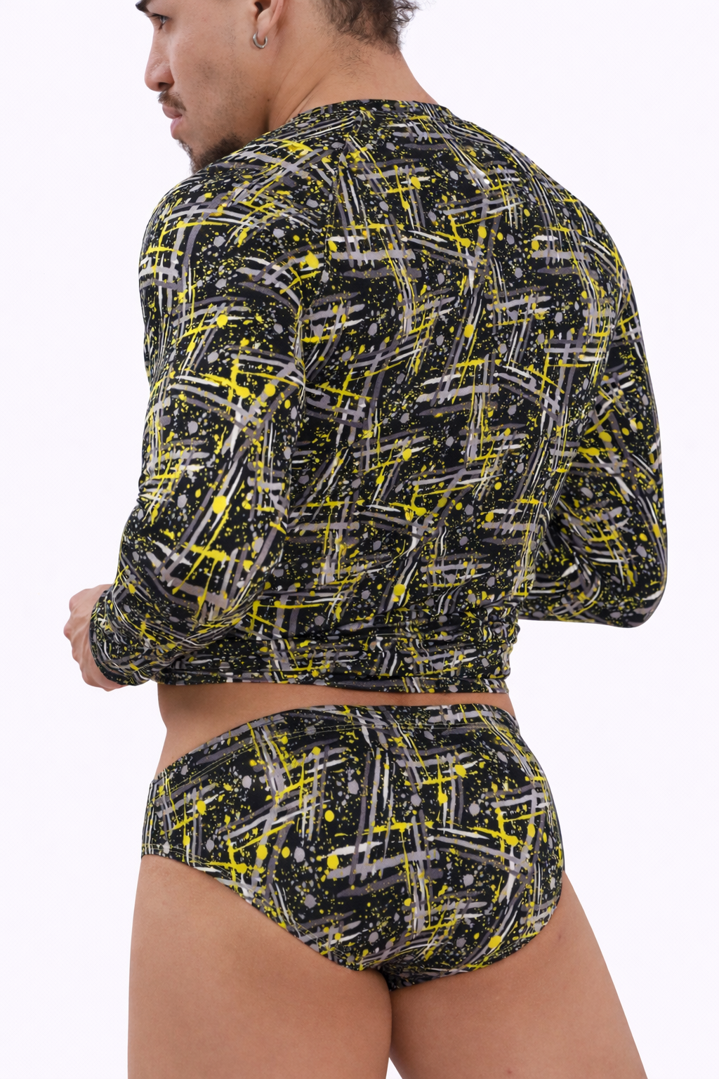 Electric Splatter Swim Brief