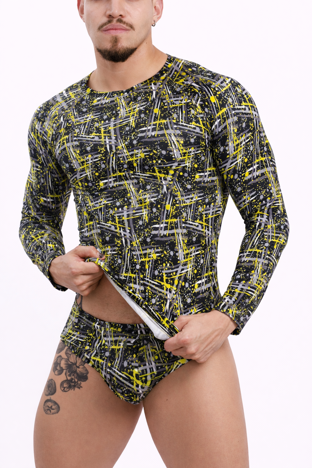 Electric Splatter Swim Brief