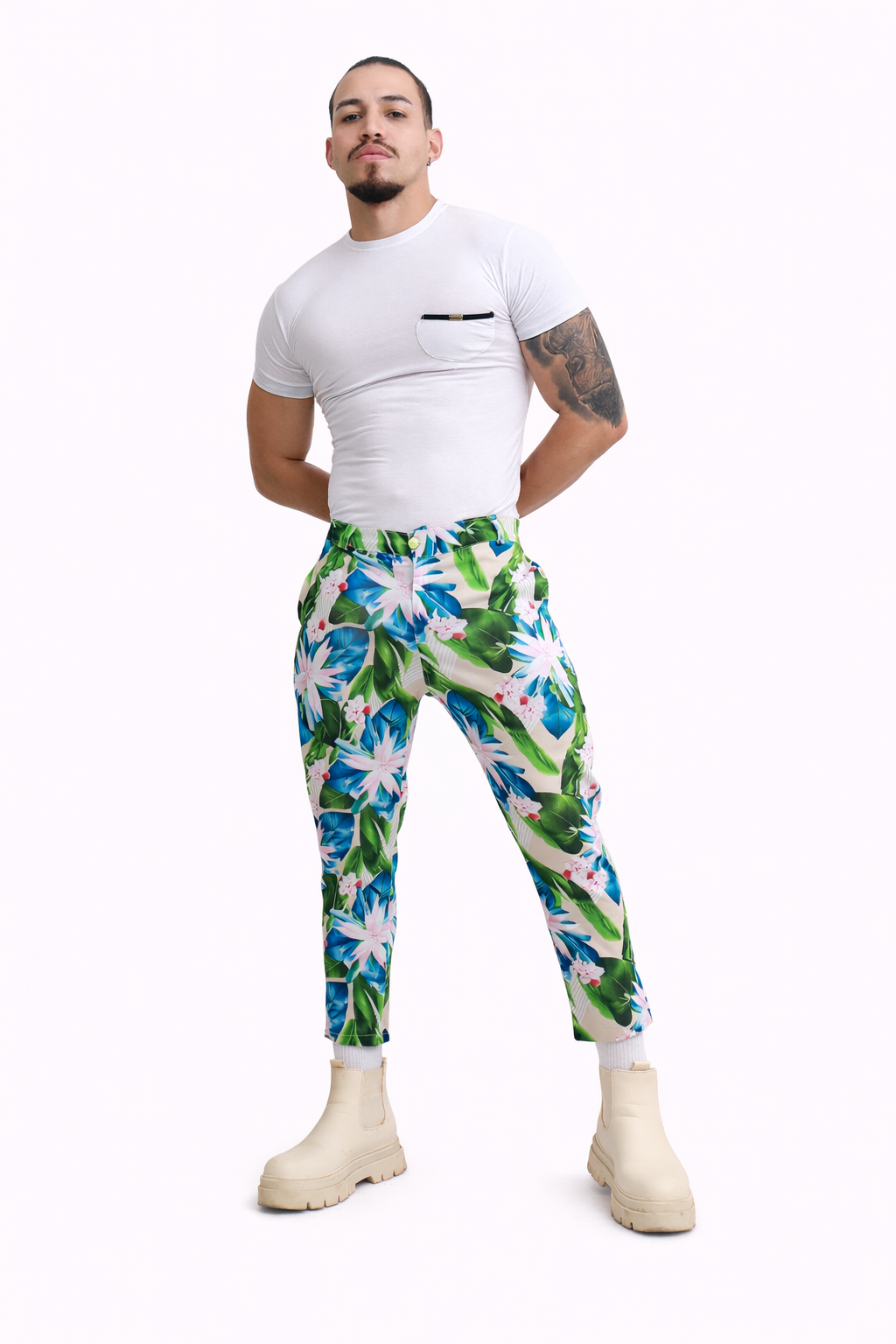 Tropical Bloom Straight Cut Pants